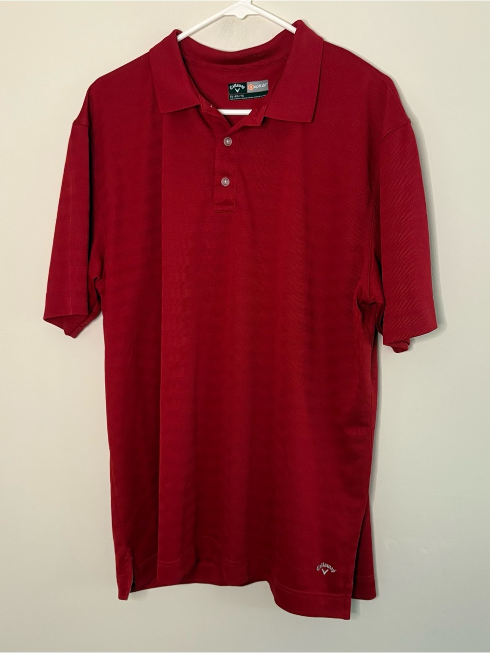Callaway Rich Red Polo Shirt Men’s XL Short Sleeve Golf Work Top